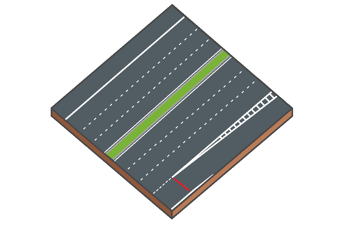 Schéma de la sortie d’une autoroute