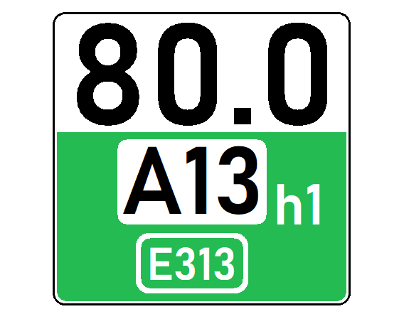 Exemple de borne hectométrique