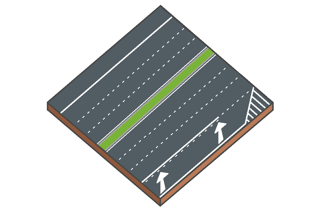 Schéma de la bande d’insertion d’une autoroute