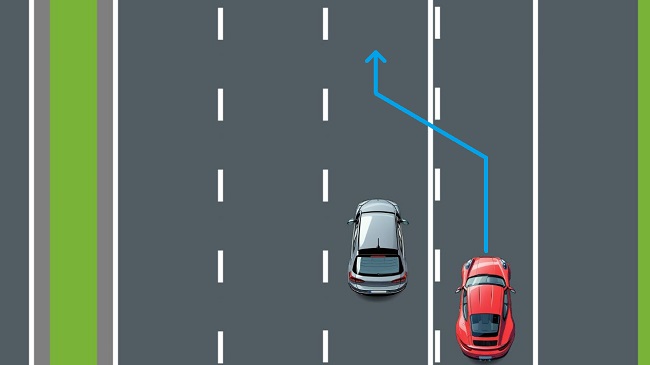 Schéma de la bande d’insertion d’une autoroute