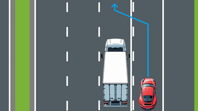 Schéma de la bande d’insertion d’une autoroute