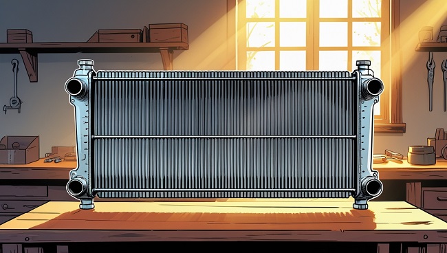 Illustratie van een auto radiator