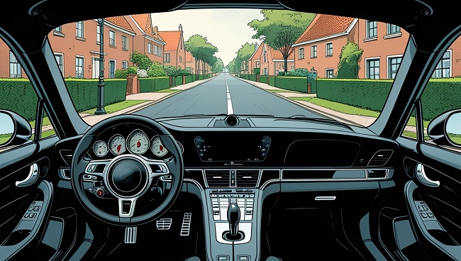 Autostoel met juiste hoogte, zodat het zicht over de motorkap optimaal is