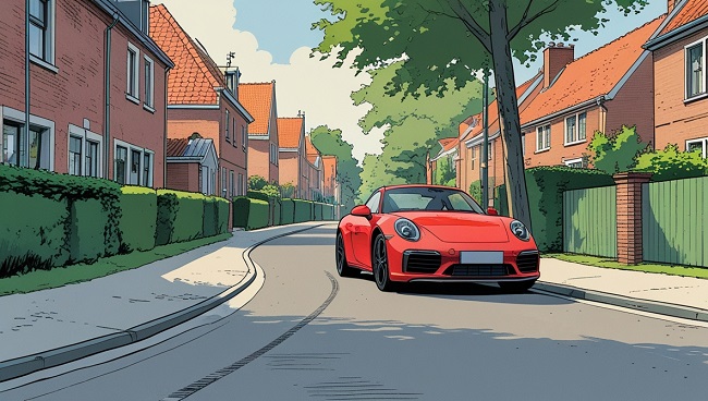 Auto op de autosnelweg