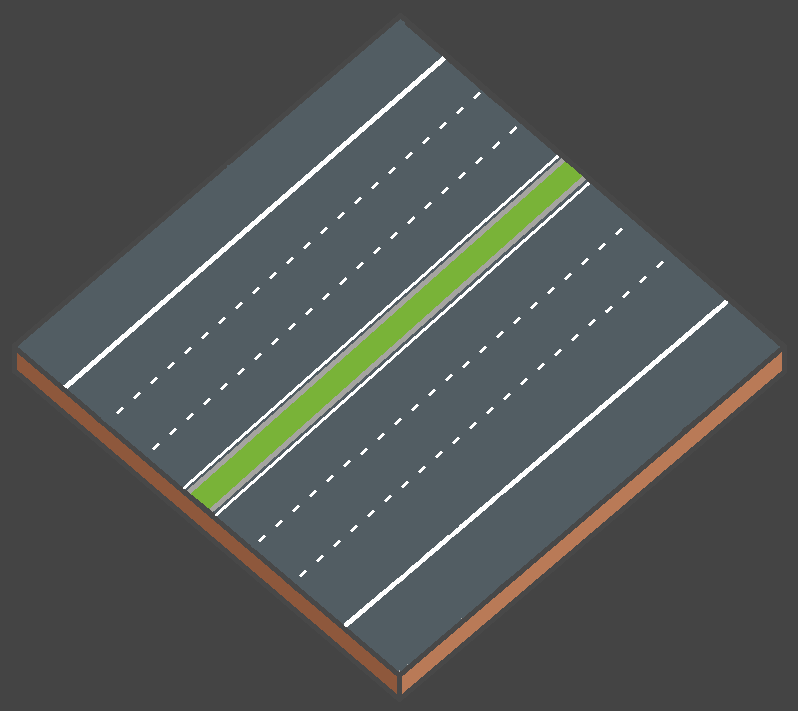 Blokmodel van een autosnelweg