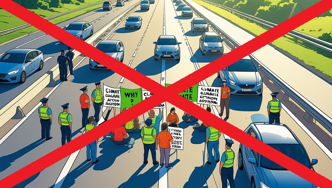Une manifestation sur l’autoroute