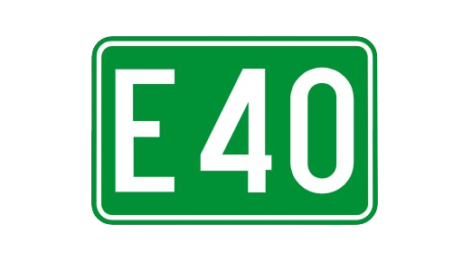 Panneau F23c : numéro d’une autoroute européenne