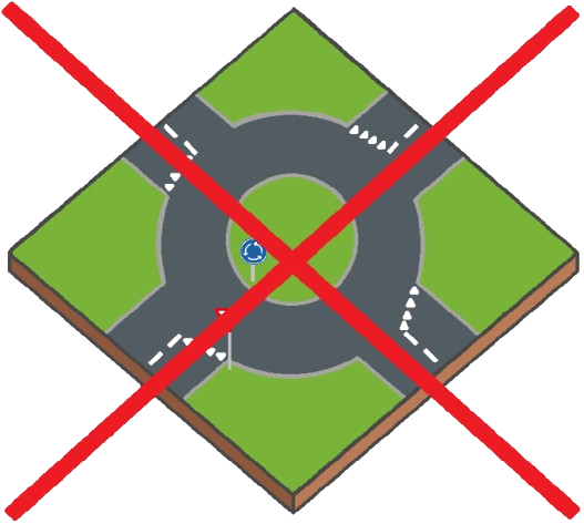 Modèle miniature d’un rond-point