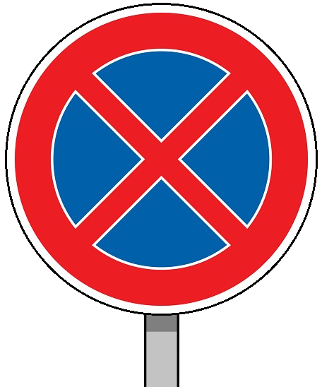 Verkeersbord E3: stilstaan en parkeerverbod