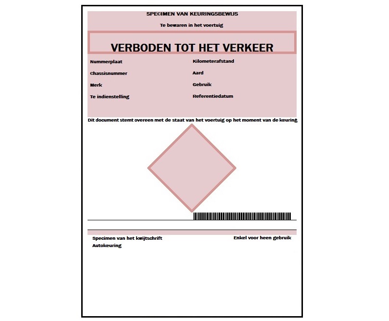 Document de certificat rouge
