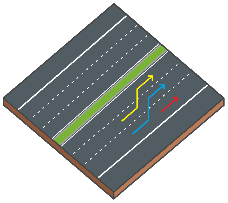 Exemple de tripler sur autoroute
