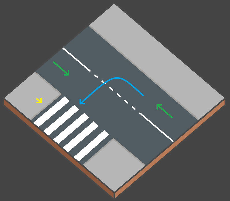 Exemple d'une rue à sens unique