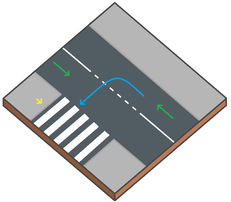 Exemple d'une rue à sens unique