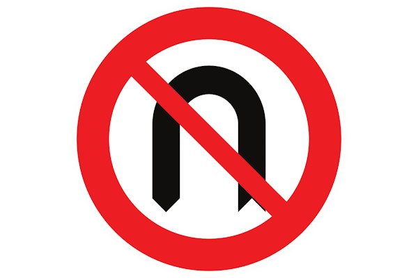 Signal routier C33 : demi-tour interdit