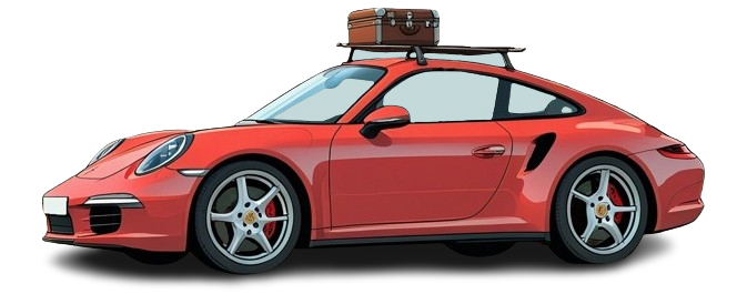 Voiture avec un passager et quelques bagages