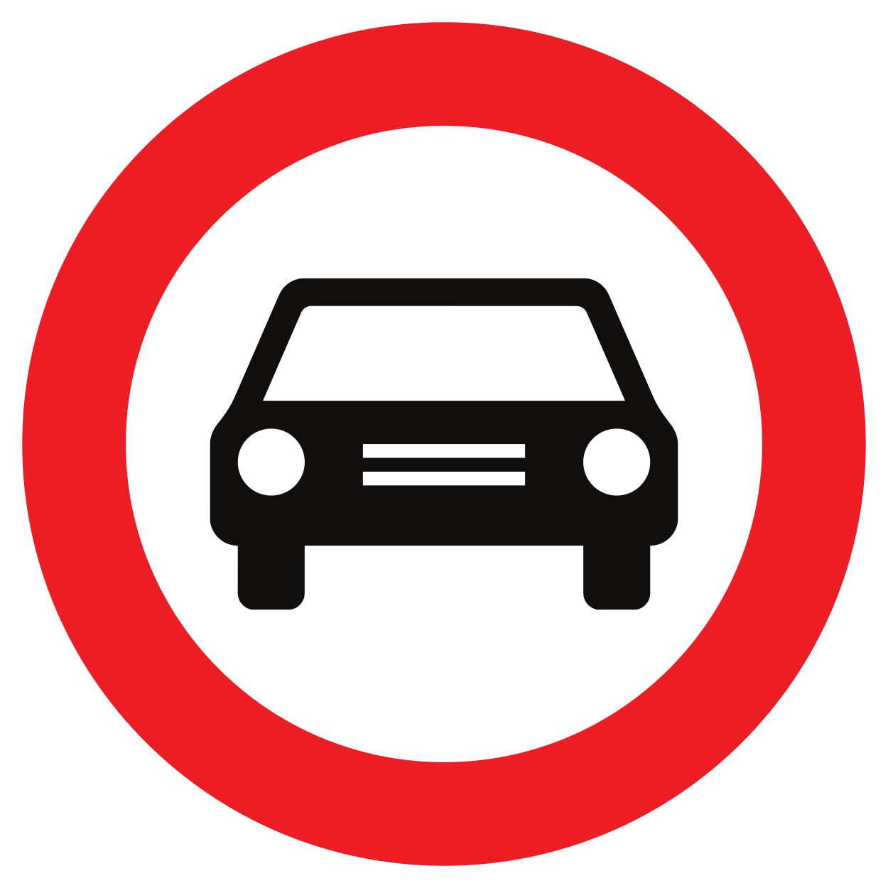 Panneau C5 : interdit aux voitures