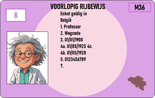 Voorlopig rijbewijs in België met voorwaarden en beperkingen