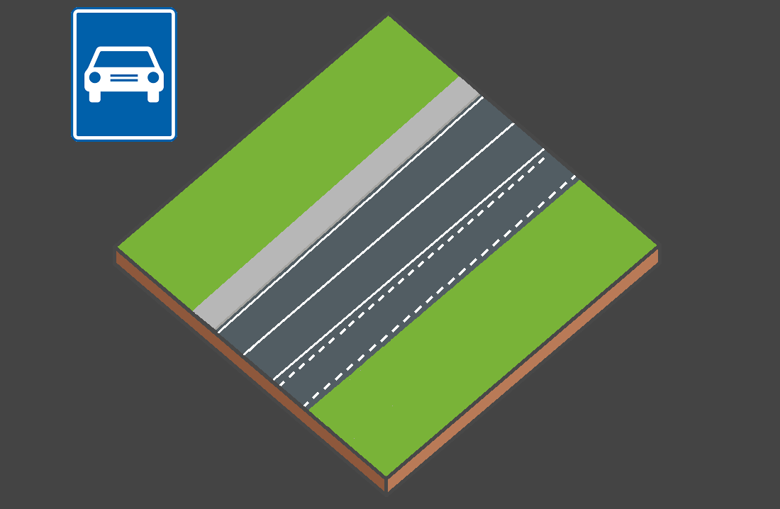 Maquette d’une route pour automobiles