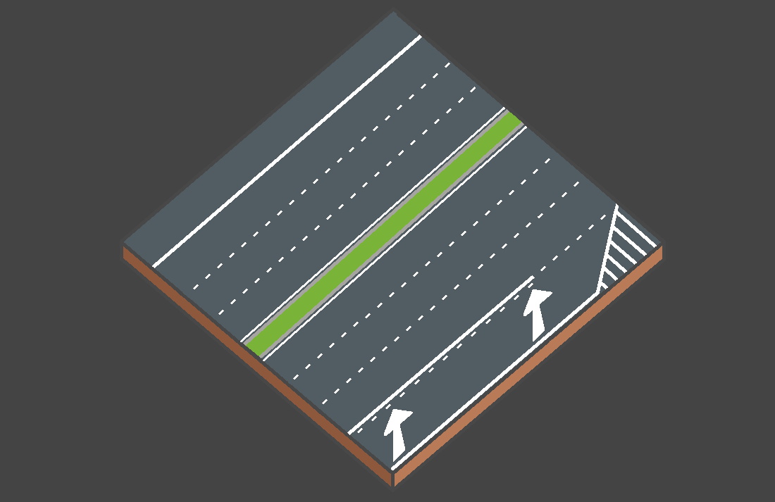 Miniatuurblok van een kruispunt