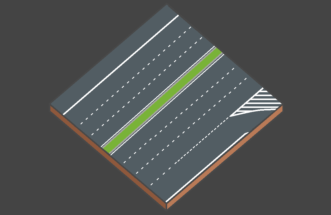 Blokmodel van een afrit