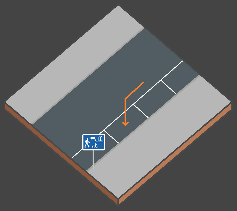 Voiture utilisant le clignotant pour indiquer un mouvement de stationnement
