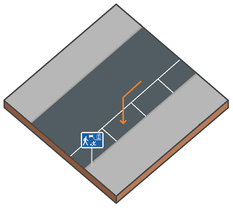 Voiture utilisant le clignotant pour indiquer un mouvement de stationnement