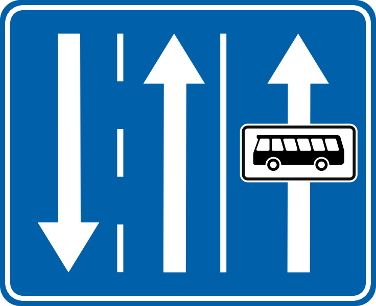 Panneau F17 : bande bus 2