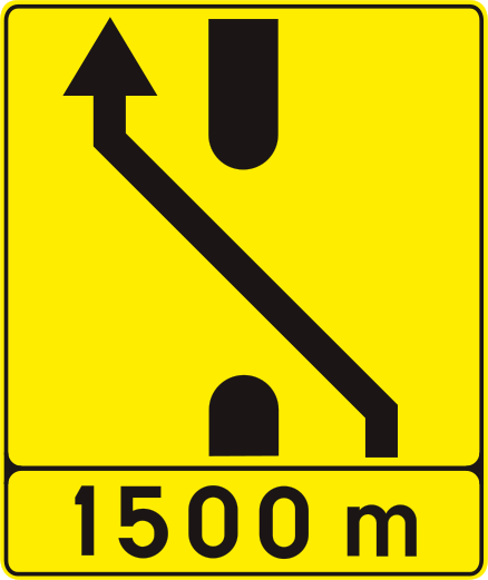 Panneau de signalisation F83 : indication temporaire