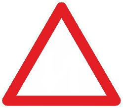 Panneau de signalisation triangulaire avertissant d’un danger