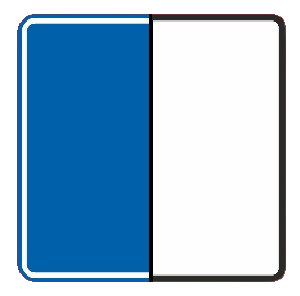 Panneau de signalisation rectangulaire donnant une information