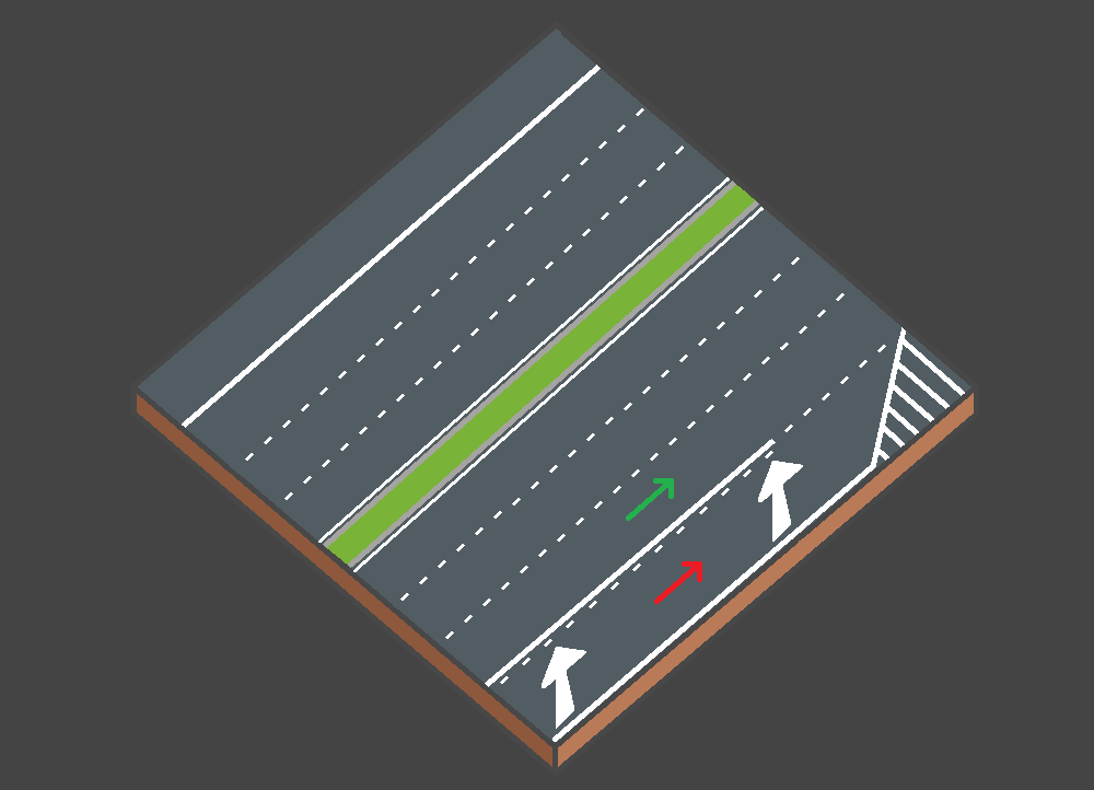 Modèle schématique montrant que les conducteurs venant d’une bretelle d’accès à l’autoroute n’ont pas la priorité