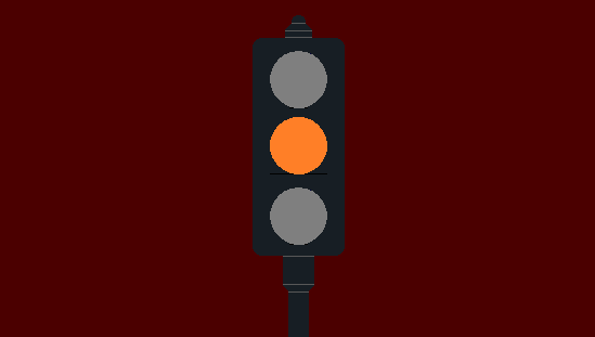Feu orange clignotant